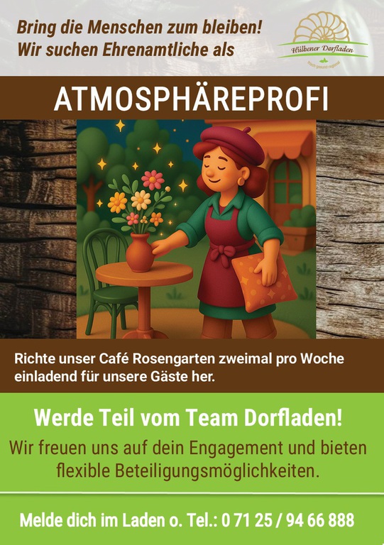 Atmosphäreprofi – ehrenamtlich im Dorfladen helfen