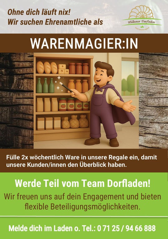 Warenmagier – Waren im Dorfladen präsentieren